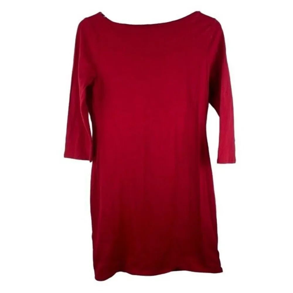 Bright Red T-Shirt Dress- size L